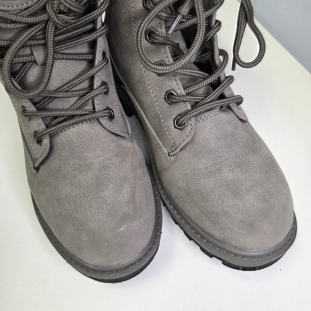 Lugz Gray Empire Hi-Fur Lace-Up Women’s Outdoor Winter Ankle Boots Size 7.5